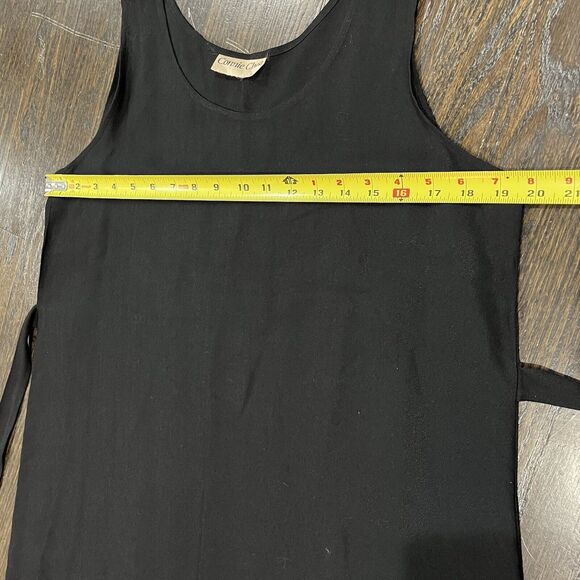 Vintage Connie Choi Dress Large‎ Black Rock Fish Sleeveless Maxi Belted Tropical - Picture 6 of 6